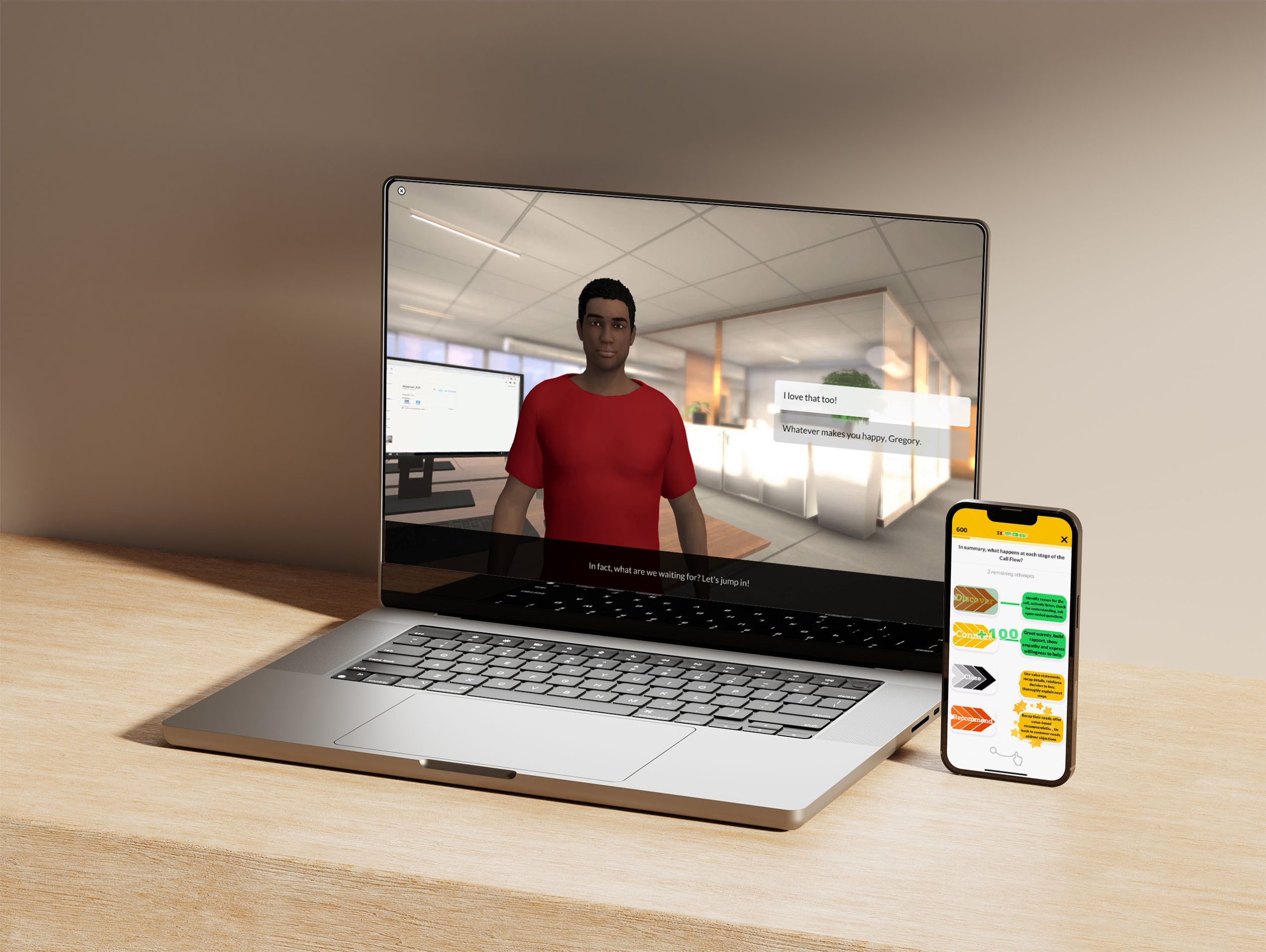 Brightspeed 2 devices computer and mobile phone playing minigames