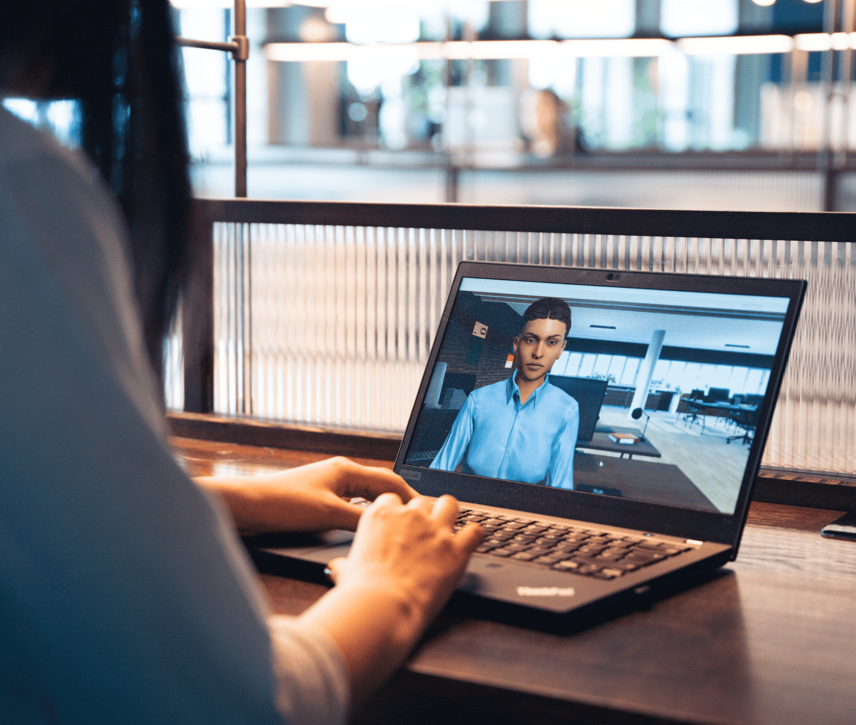 attensi simulation training on a computer on a desk